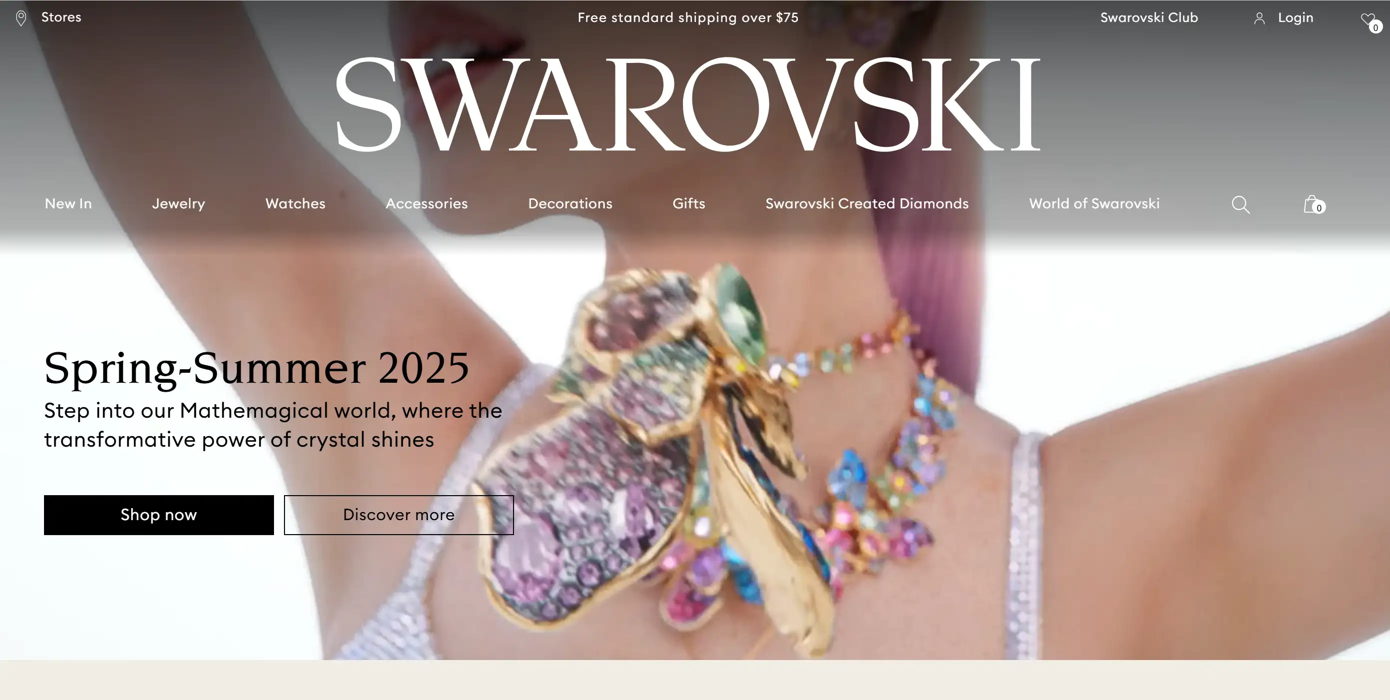 Swarovski's homepage