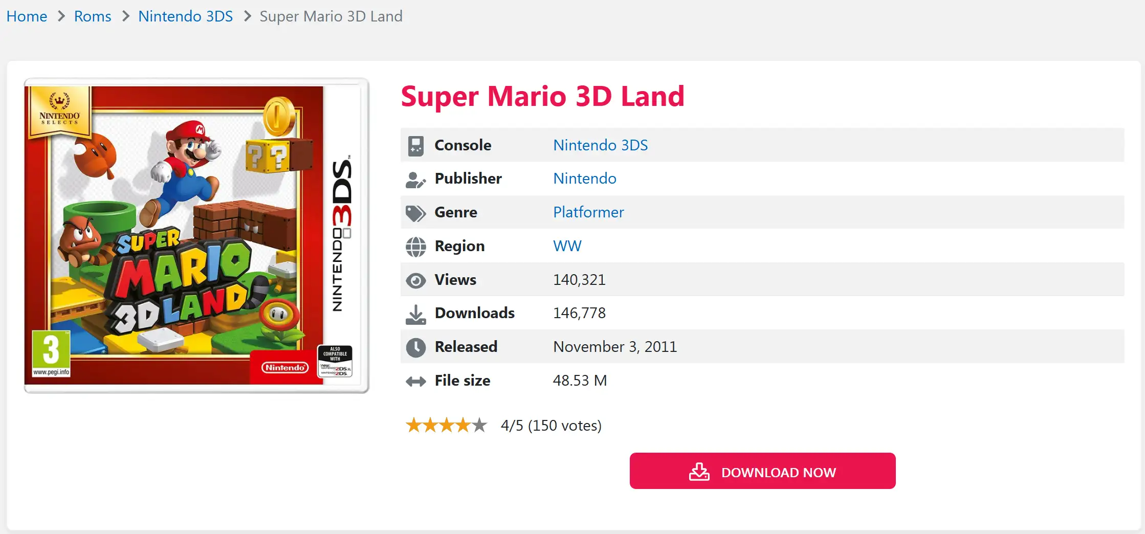 Super Mario 3D Land Download