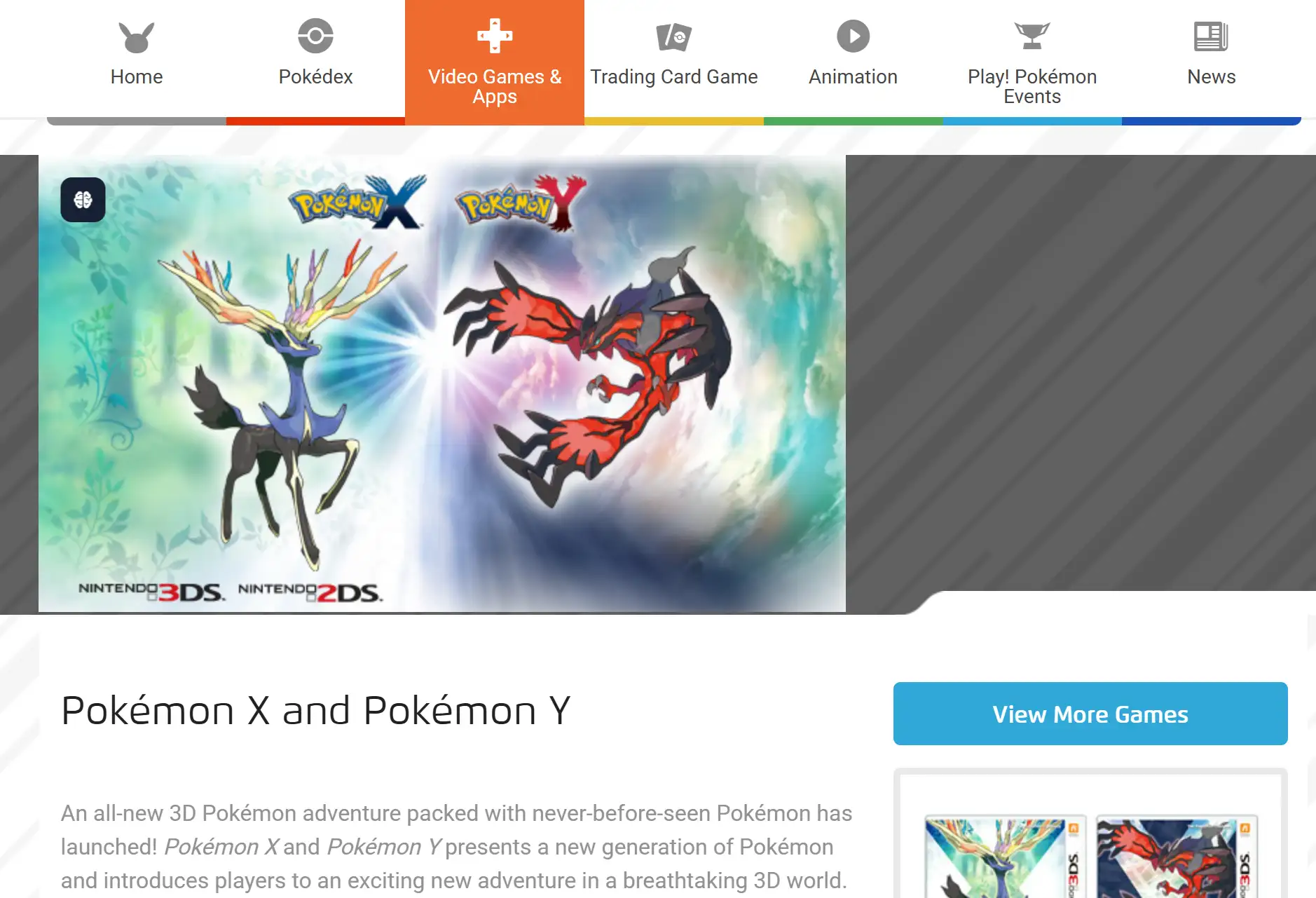 Introduction of Pokémon X and Y