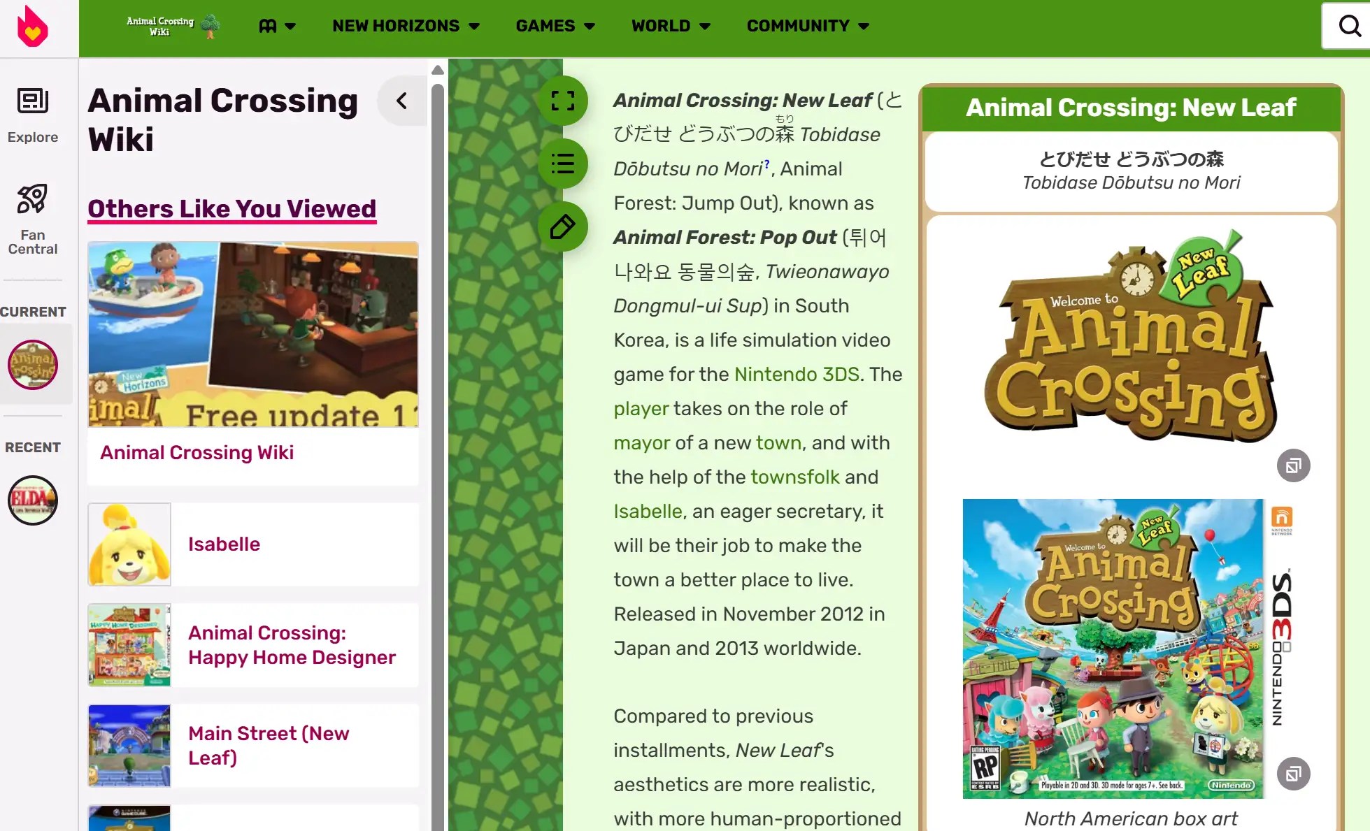 Introduction of Animal Crossing: New Leaf