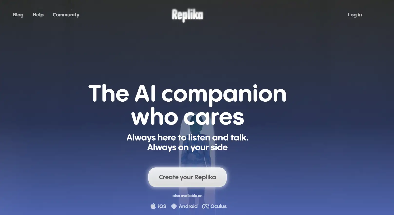 Replika's Homepage