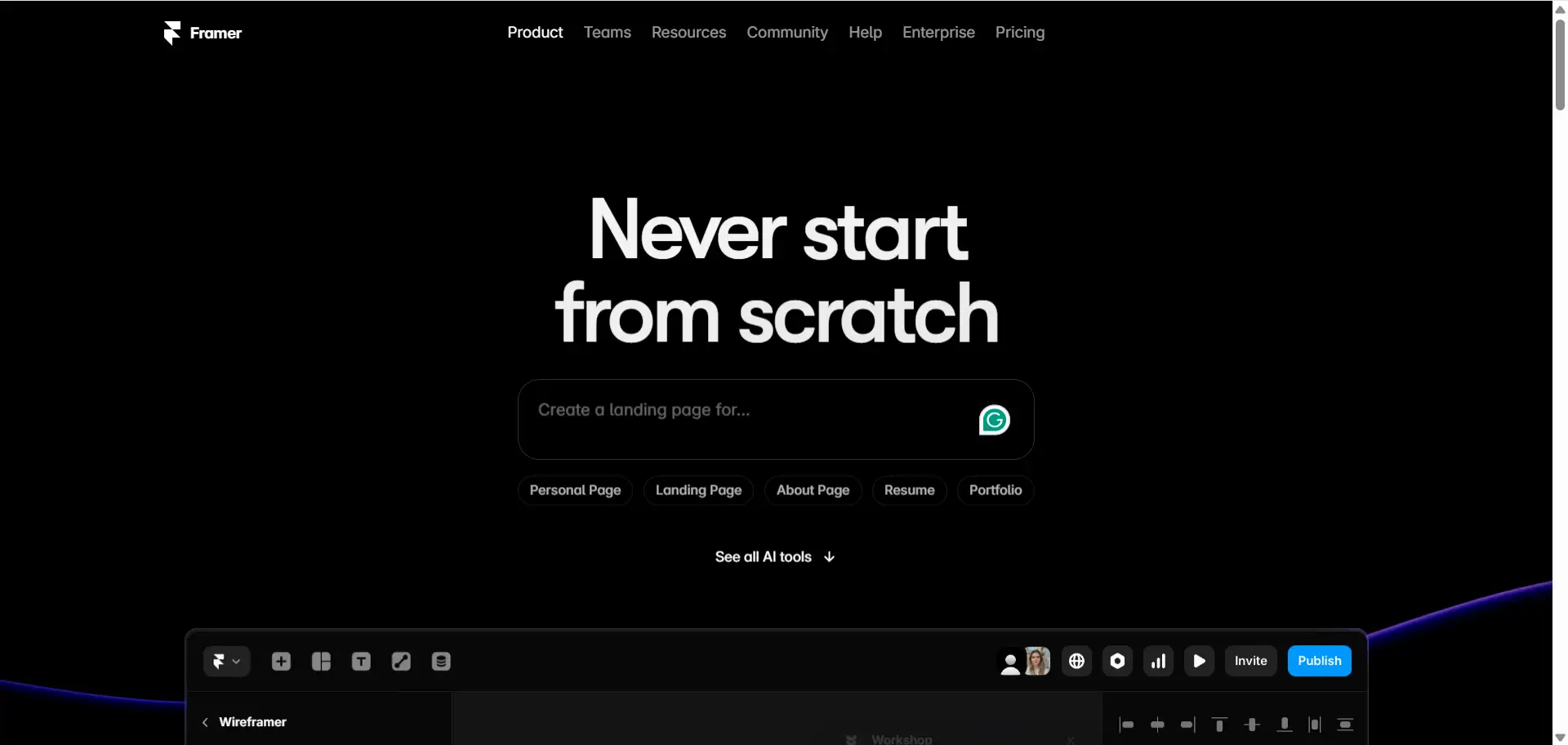 Framer AI Website Builder Framer AI Website Builder