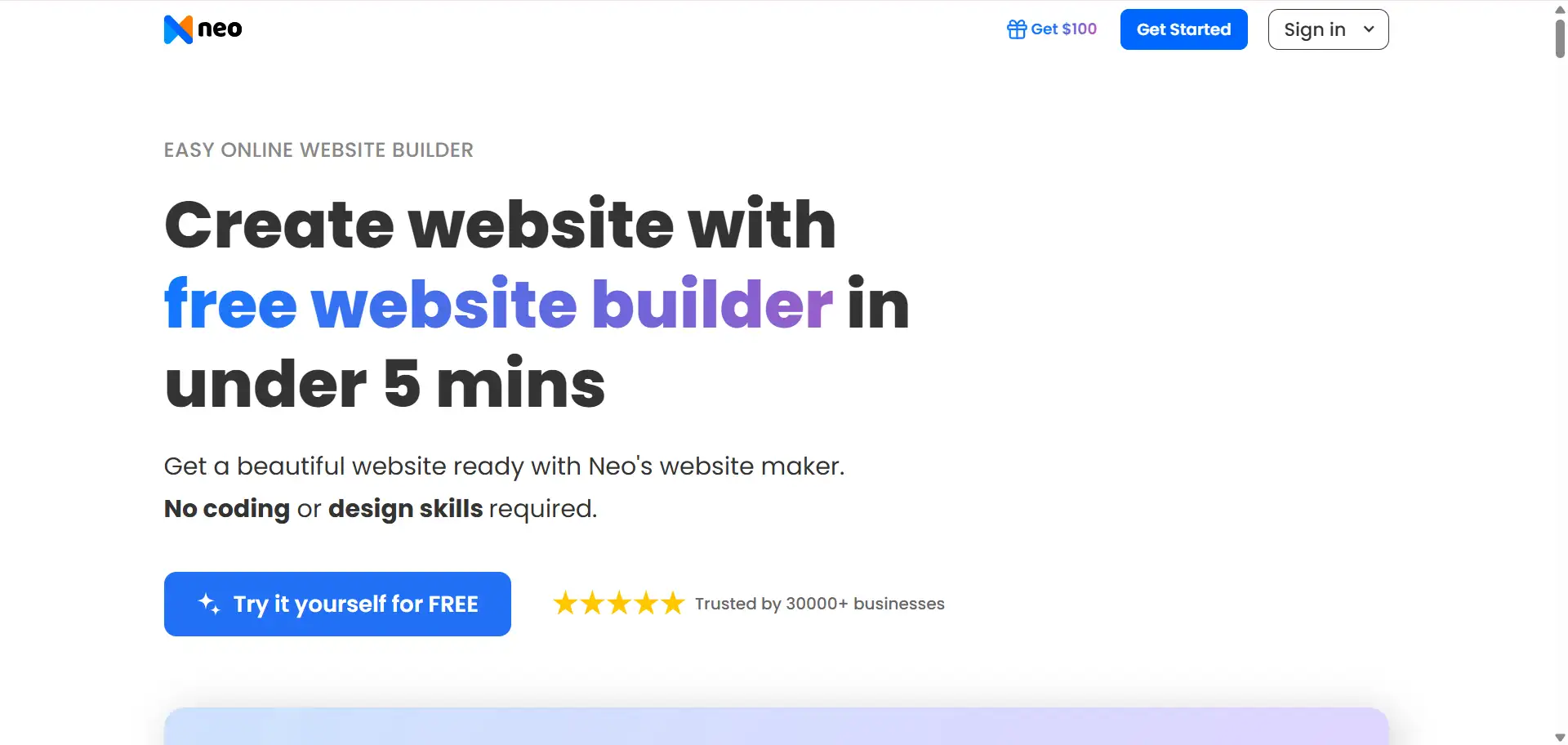 Neo AI Website Builder