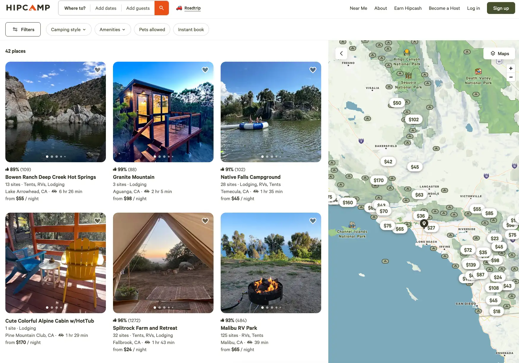 A unique places rental available on Hipcamp, an Airbnb alternative for nature lovers.