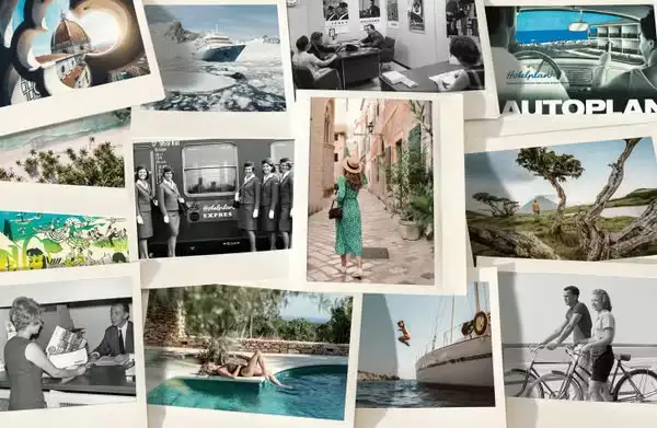 A collage of unique travel stays available on Airbnb alternative sites.