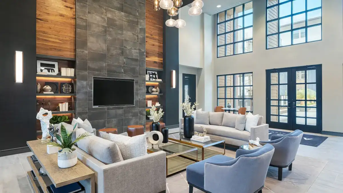 the interior of a luxury rental found on an airbnb alternative site, illustrating a high-end stay that contrasts with options that are cheaper than airbnb.