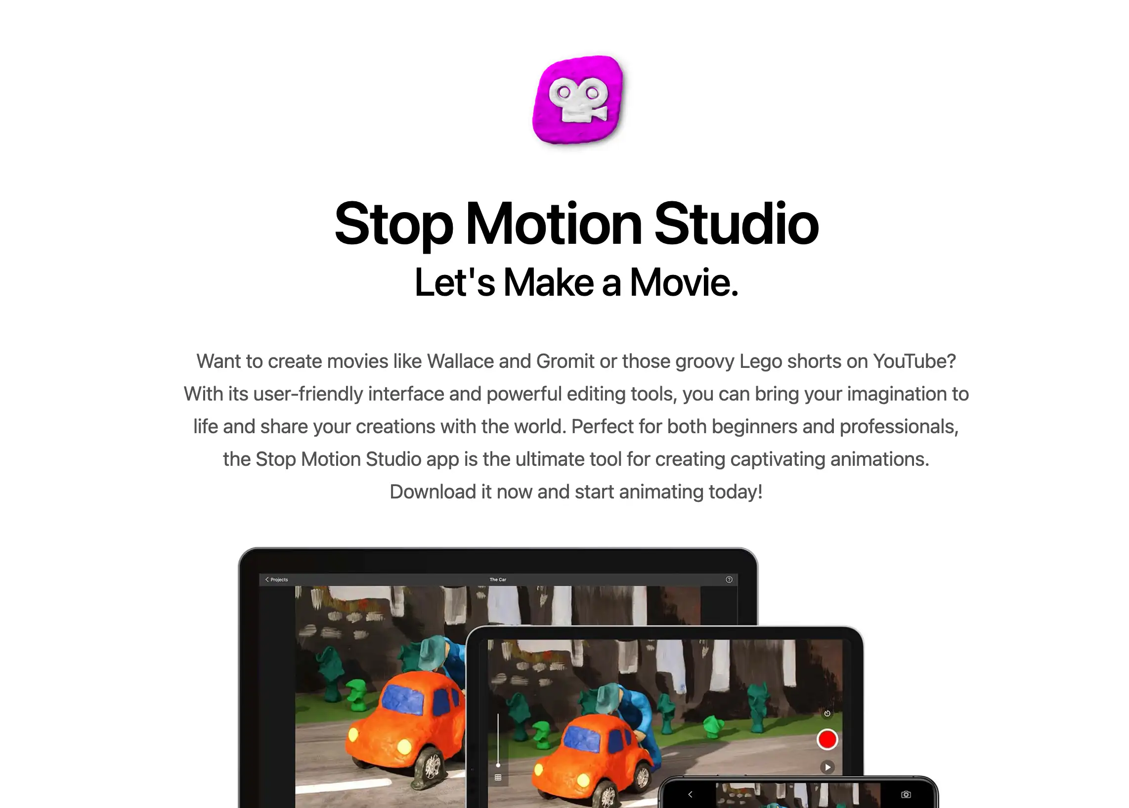 stop motion studio homepage