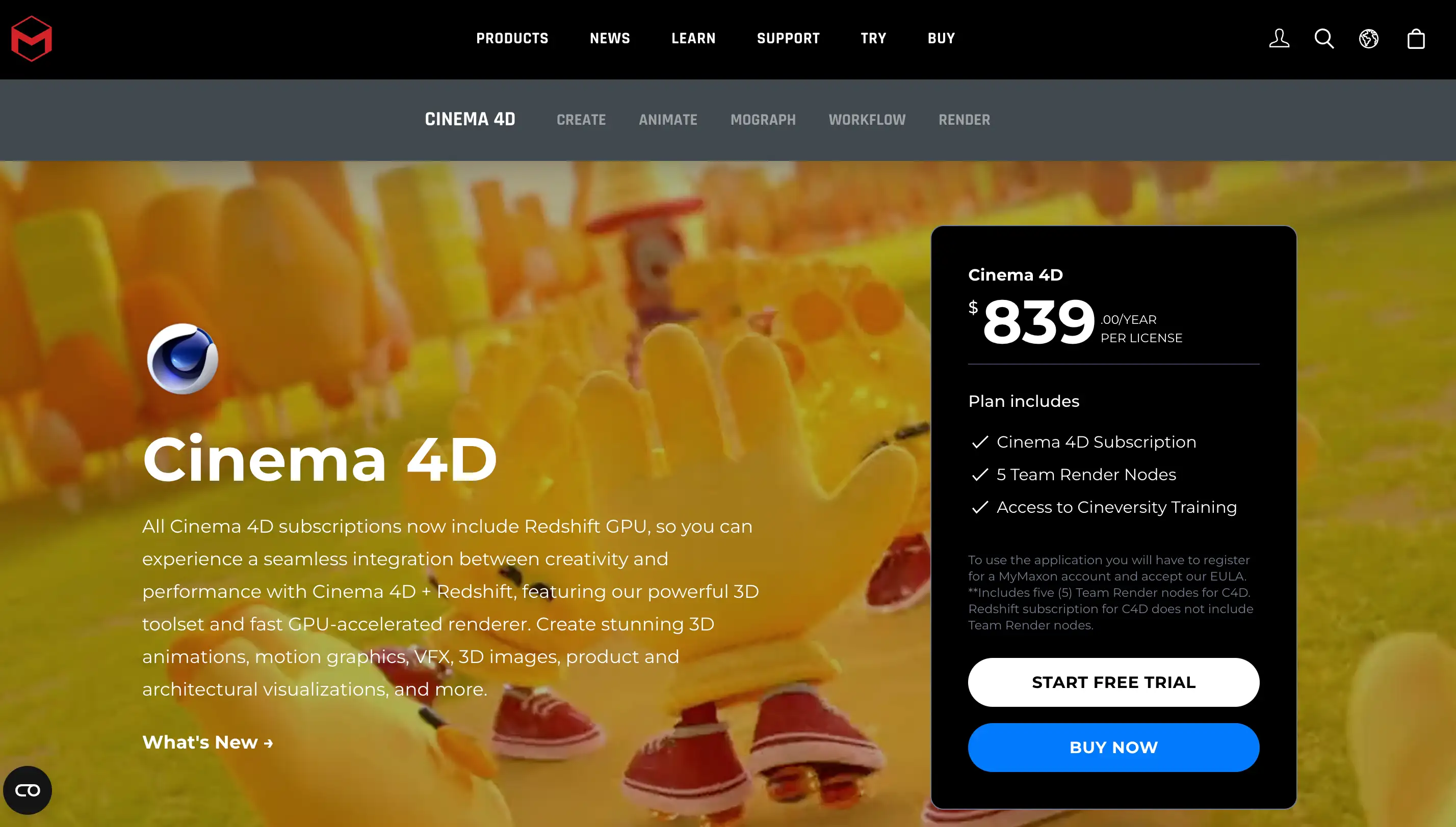 cinema 4d homepage