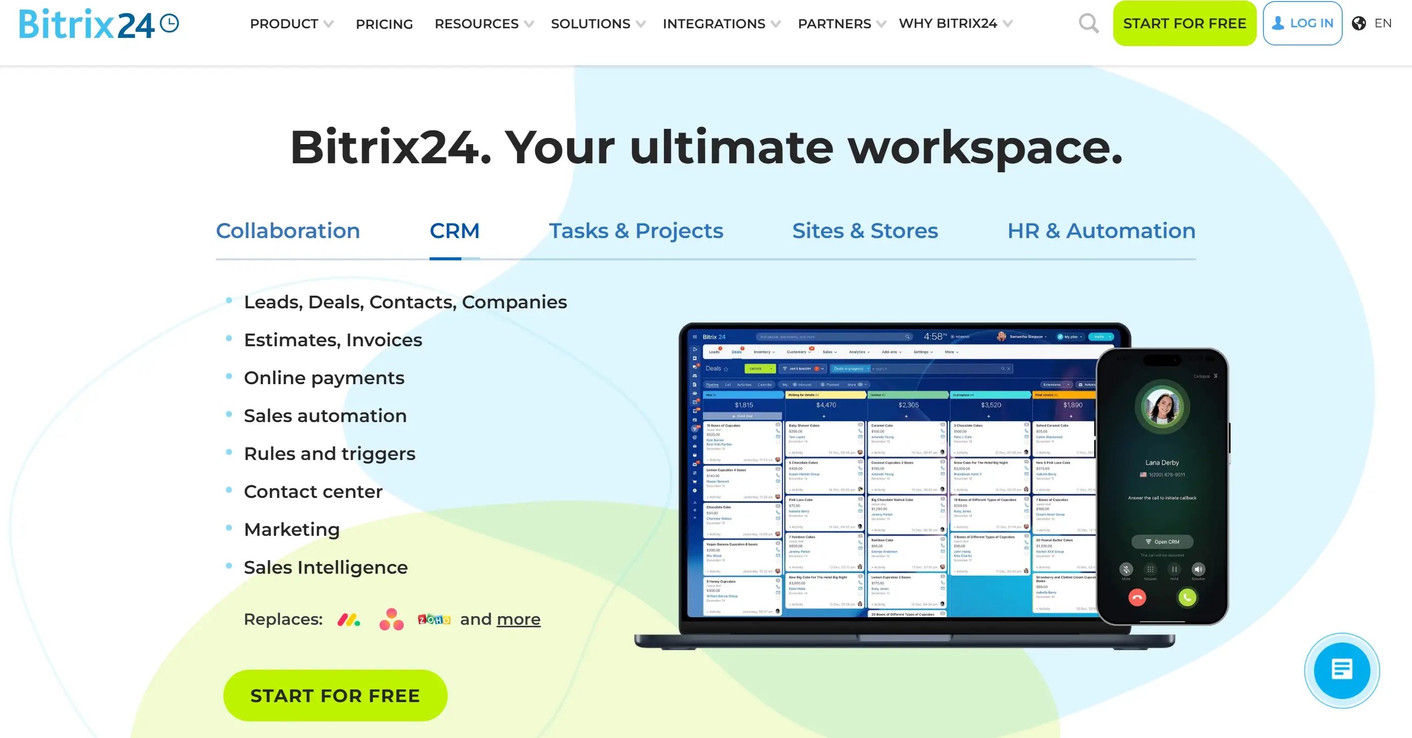 Homepage of Bitrix24 Homepage of Bitrix24