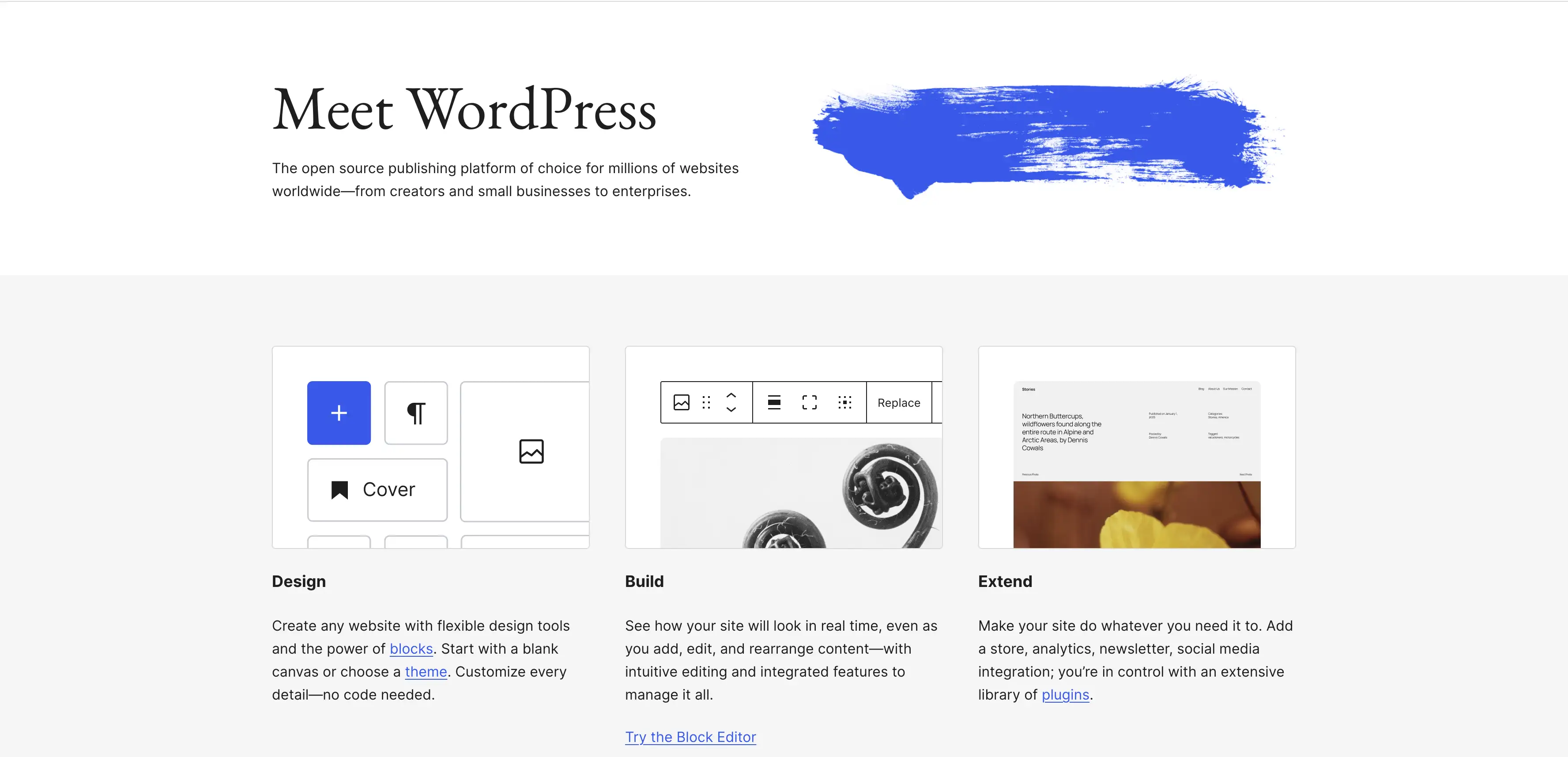 wordpress.org the high flexibility option