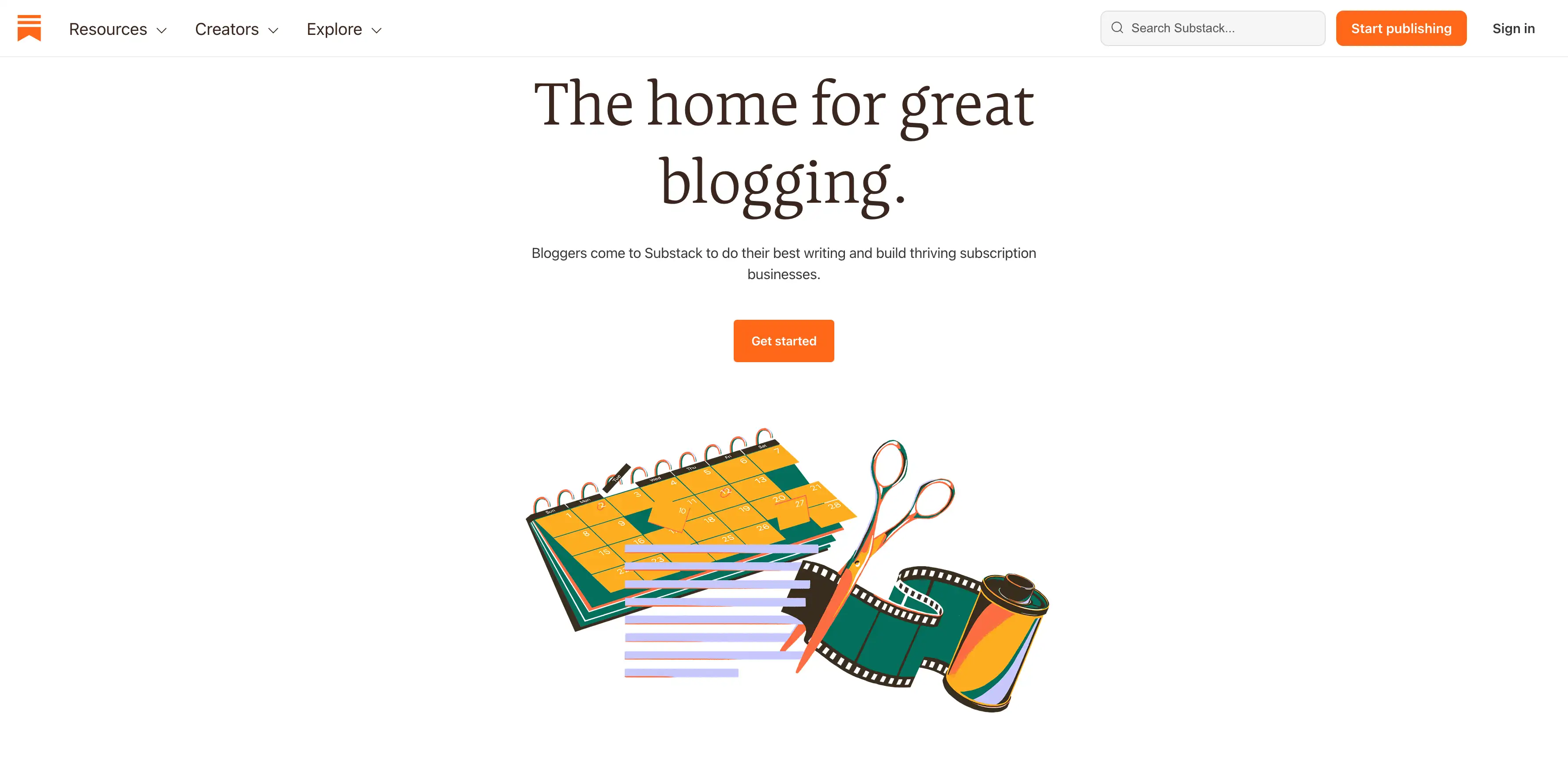 subsack newsletter focused blogging