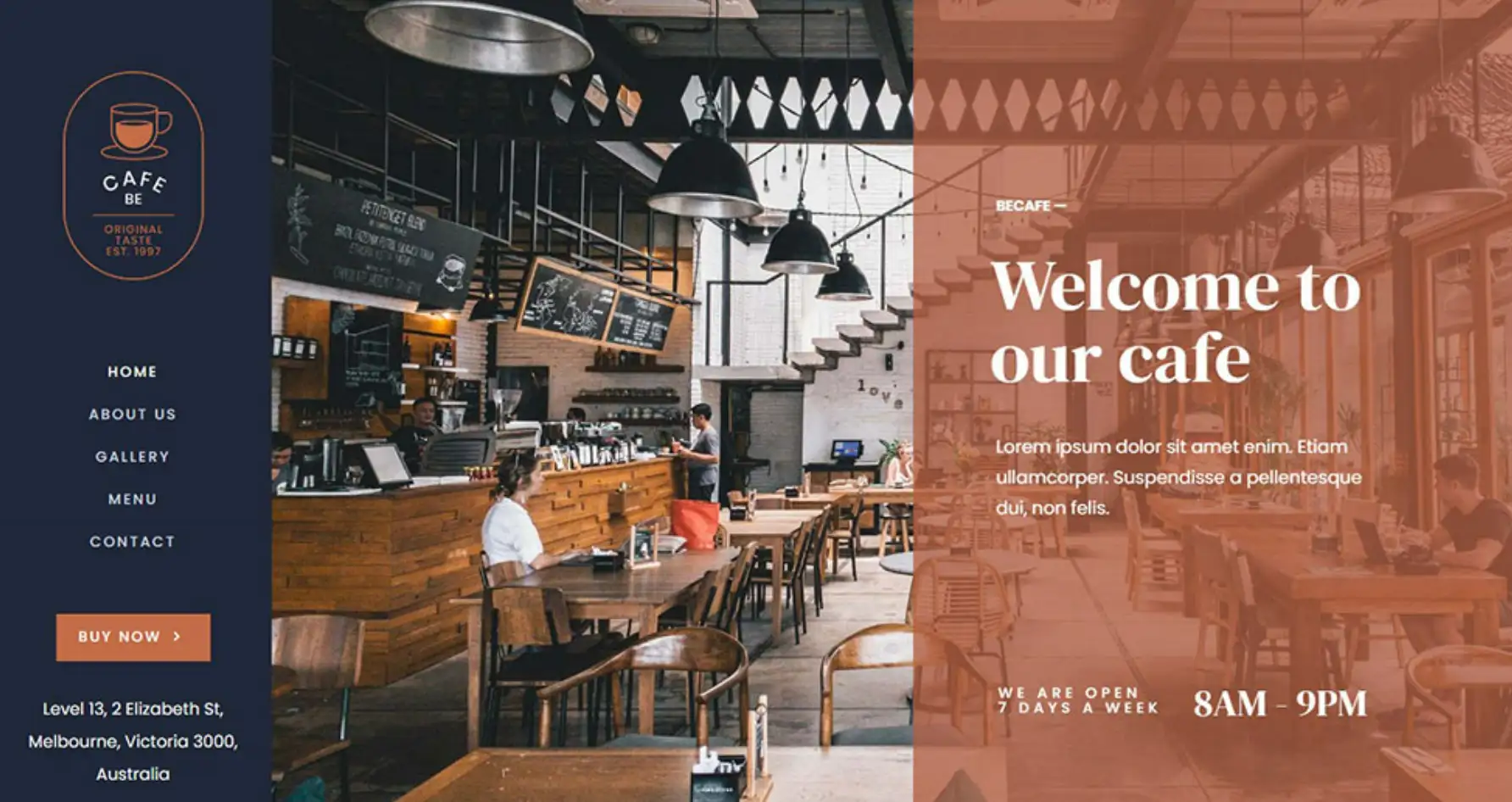Muffin Group's cafe website design example Muffin Group's cafe website design example