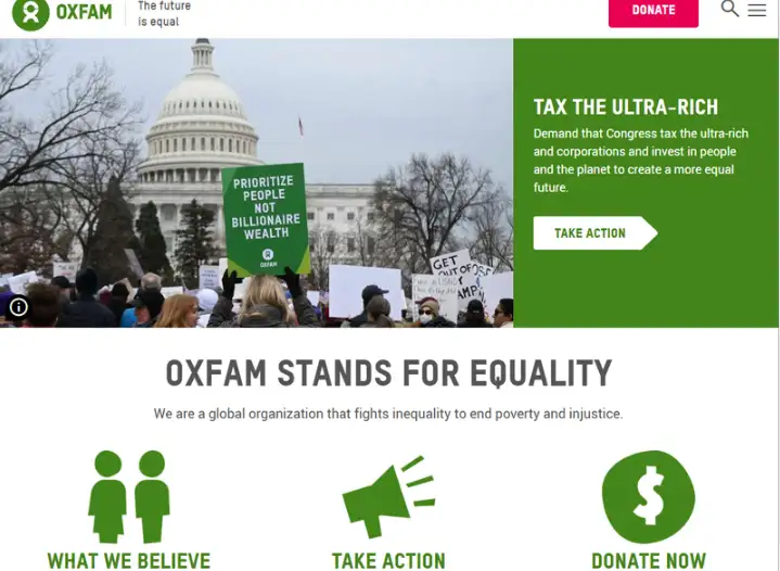 oxfam international homepage