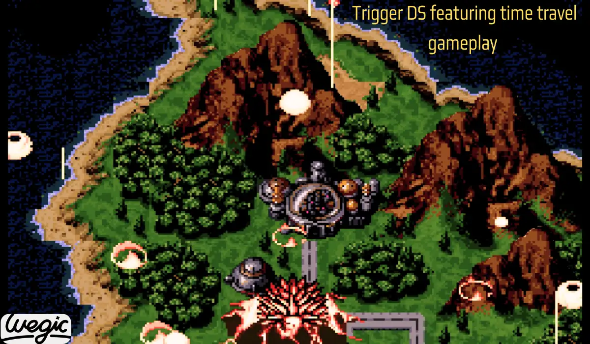 Screenshot from Chrono Trigger DS featuring time travel gameplay Screenshot from Chrono Trigger DS featuring time travel gameplay