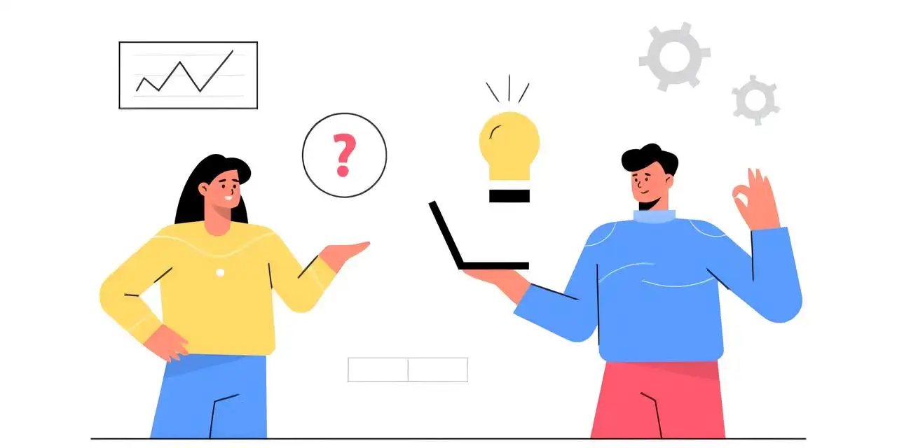 two people are discussing