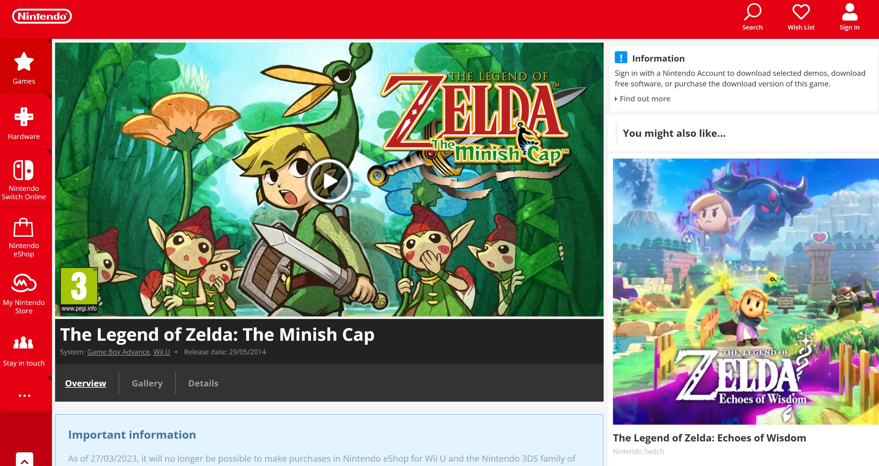Nintendo's The Legend of Zelda: The Minish Cap