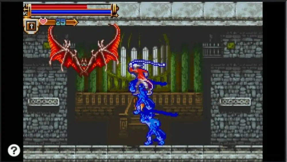 Interface of the GBA game: Castlevania: Aria of Sorrow