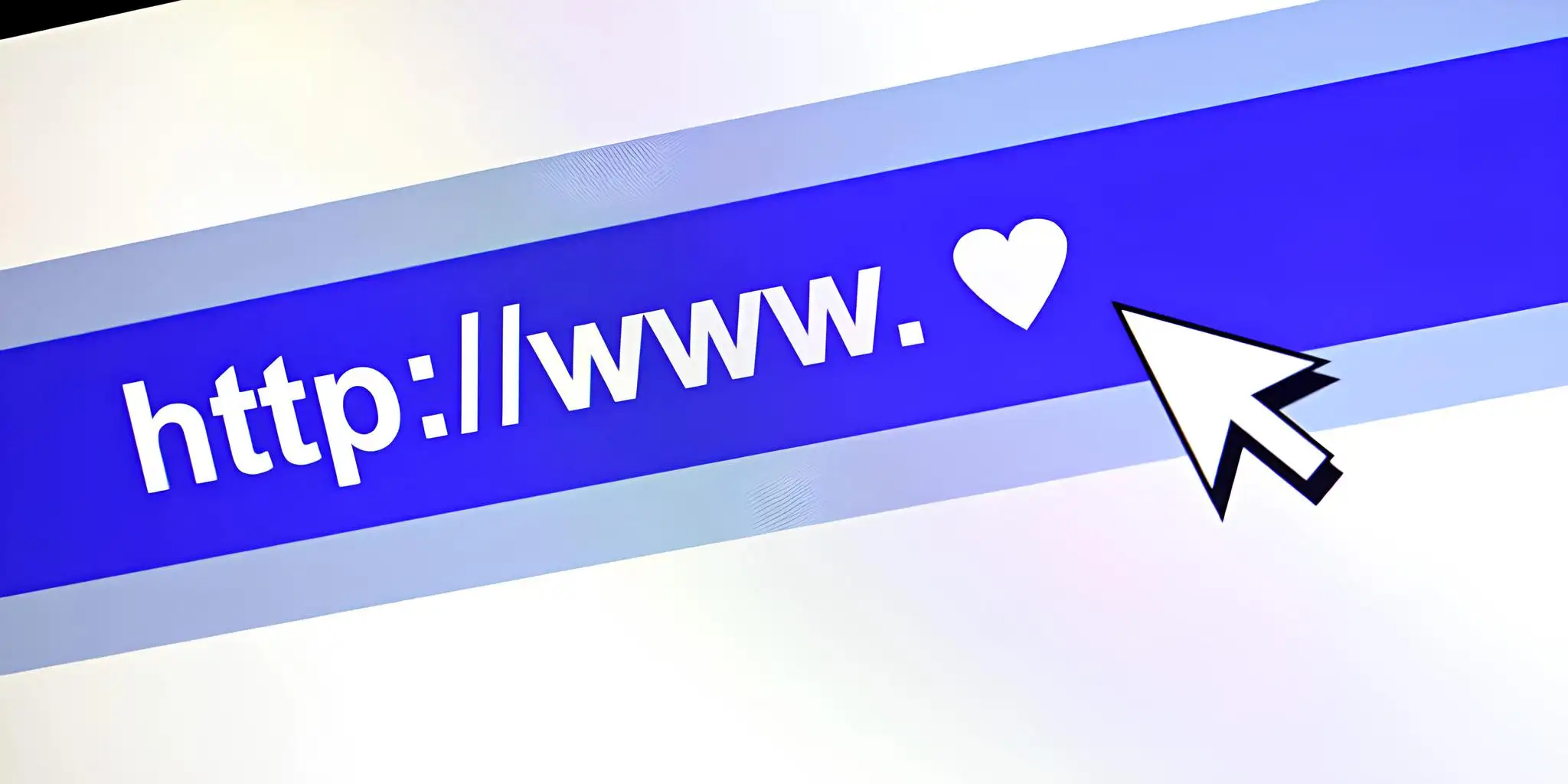 a website url with a love symbol