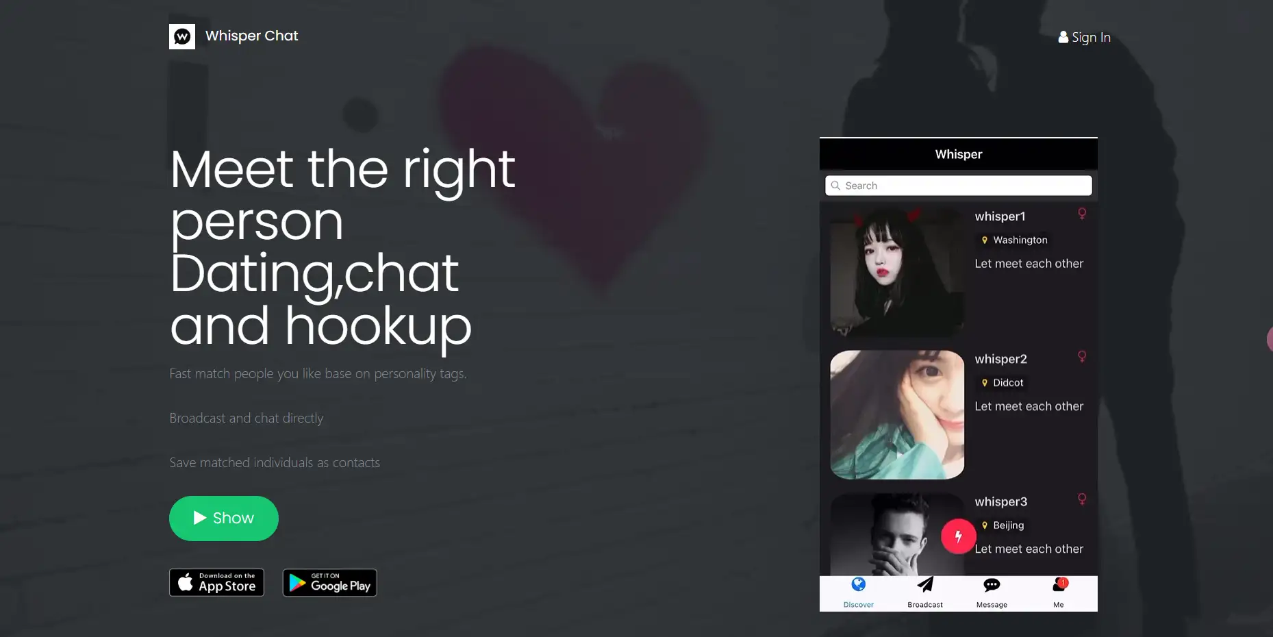 whisper homepage