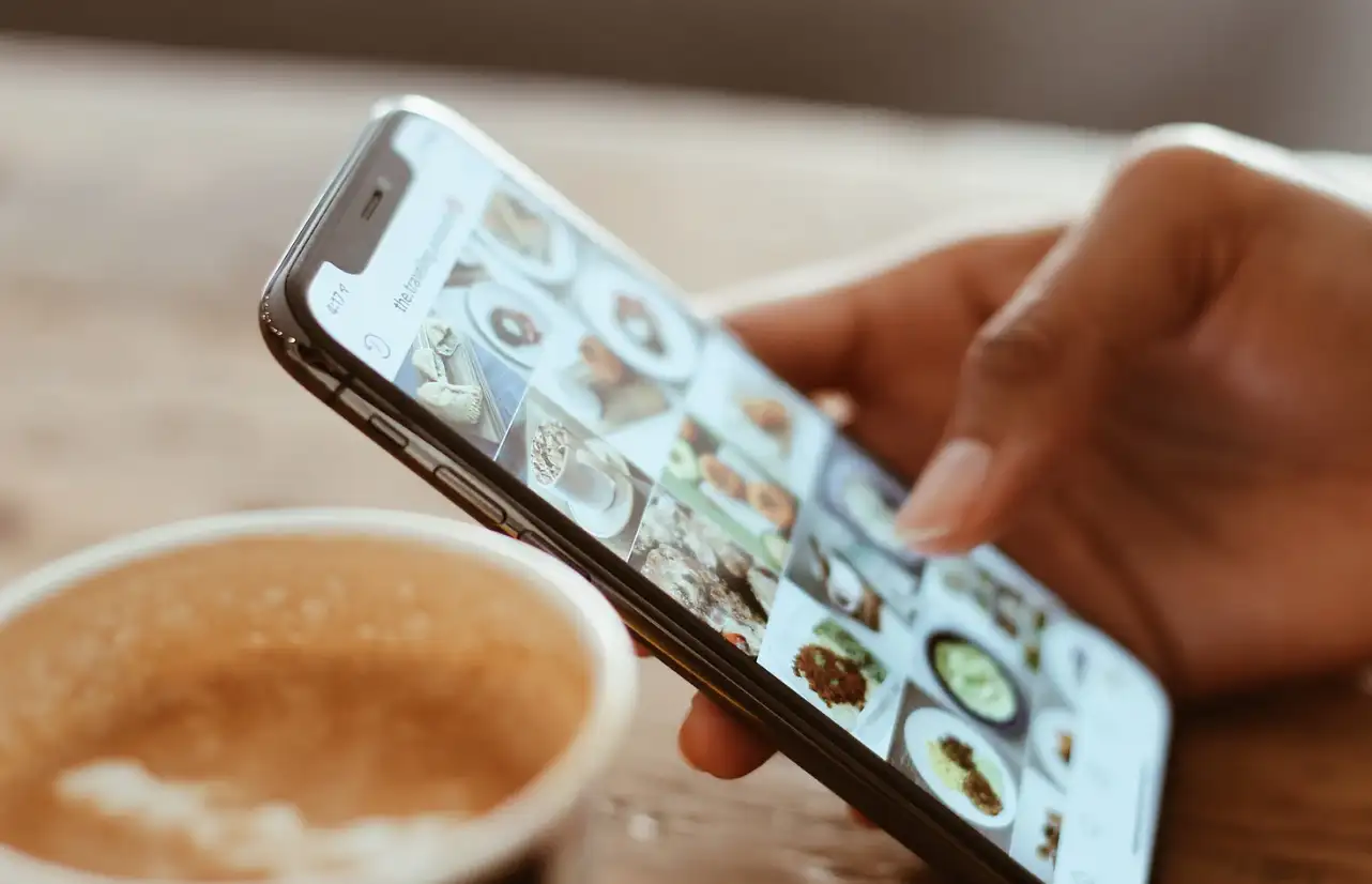 Phone, coffee, instagram Phone, coffee, instagram