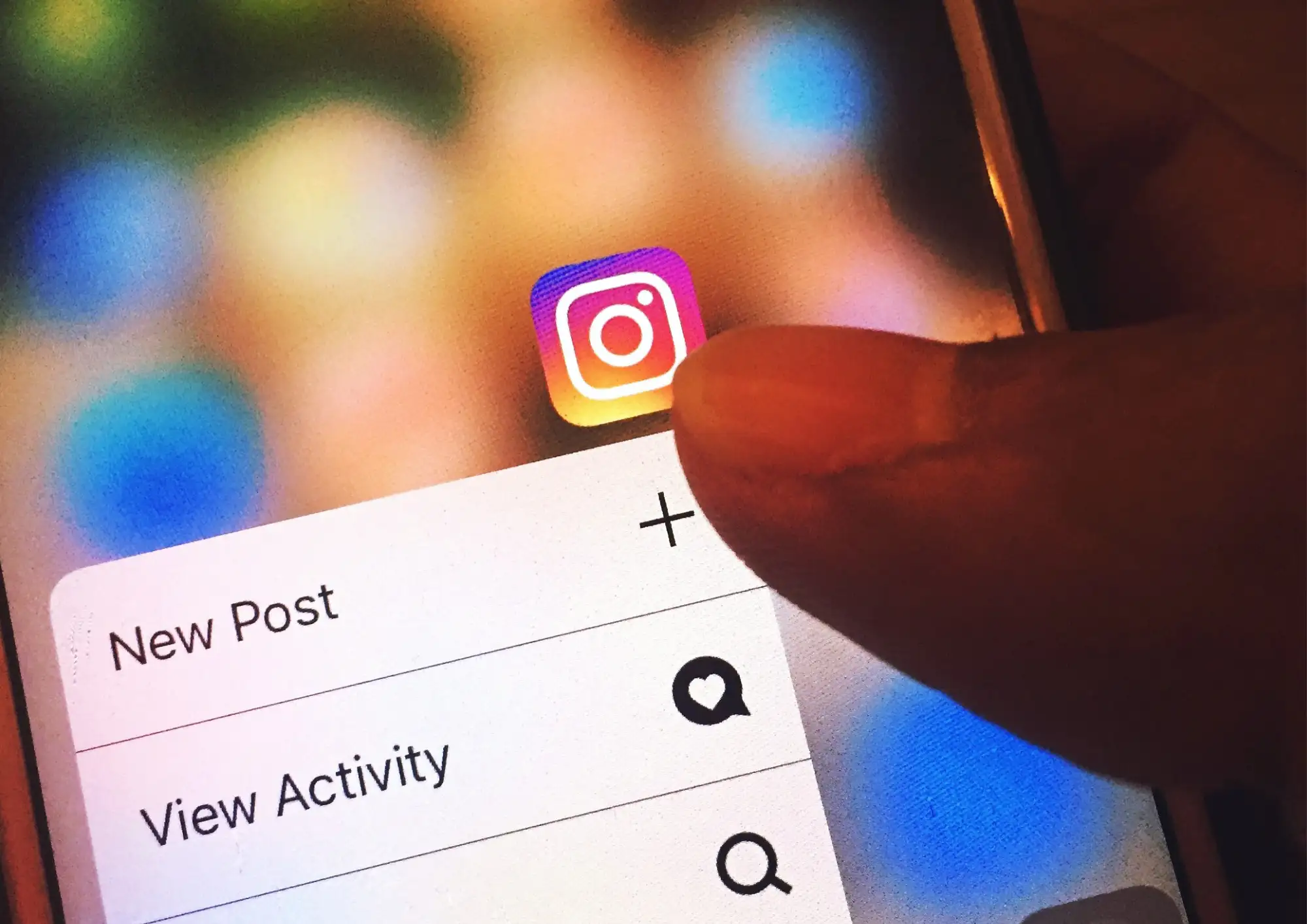 post option on instagram app
