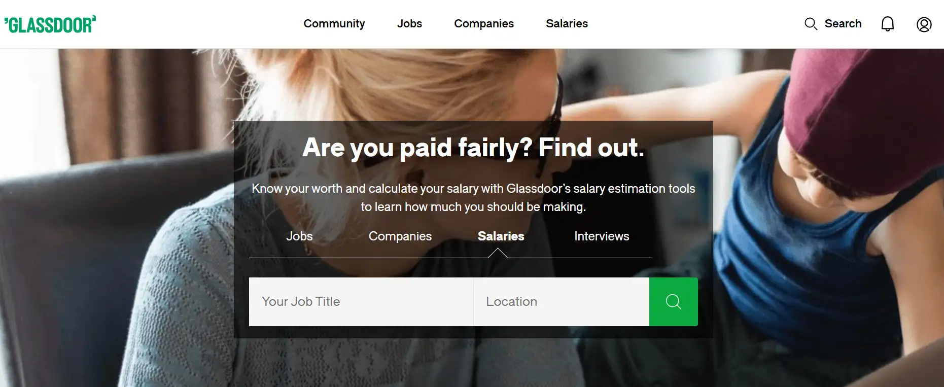 The salary tool on Glassdoor The salary tool on Glassdoor