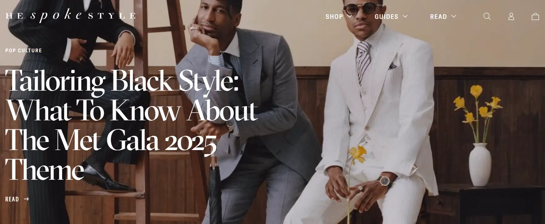 The homepage of He Spoke Style