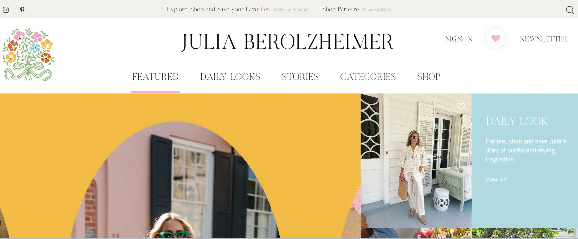 The homepage of Gal Meets Glam