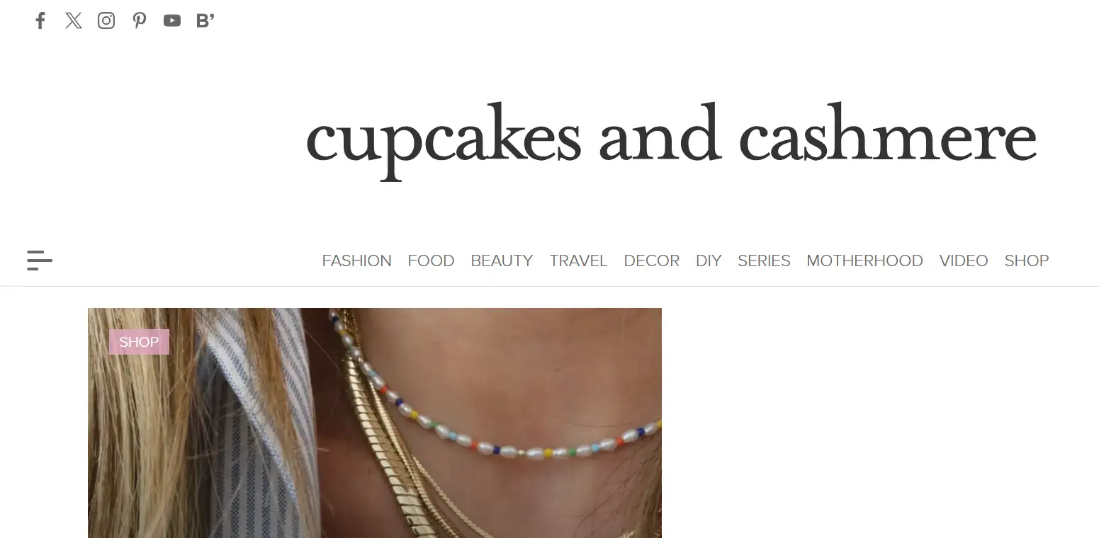 Cupcakes and Cashmere's homepage