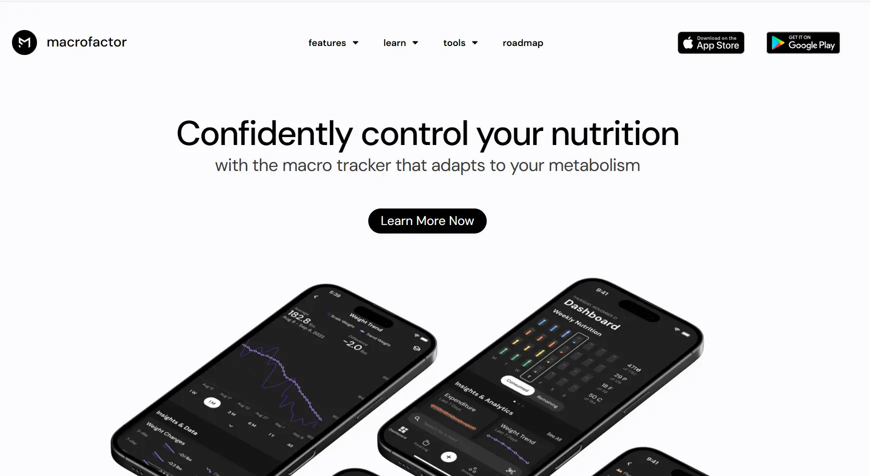 MacroFactor's homepage