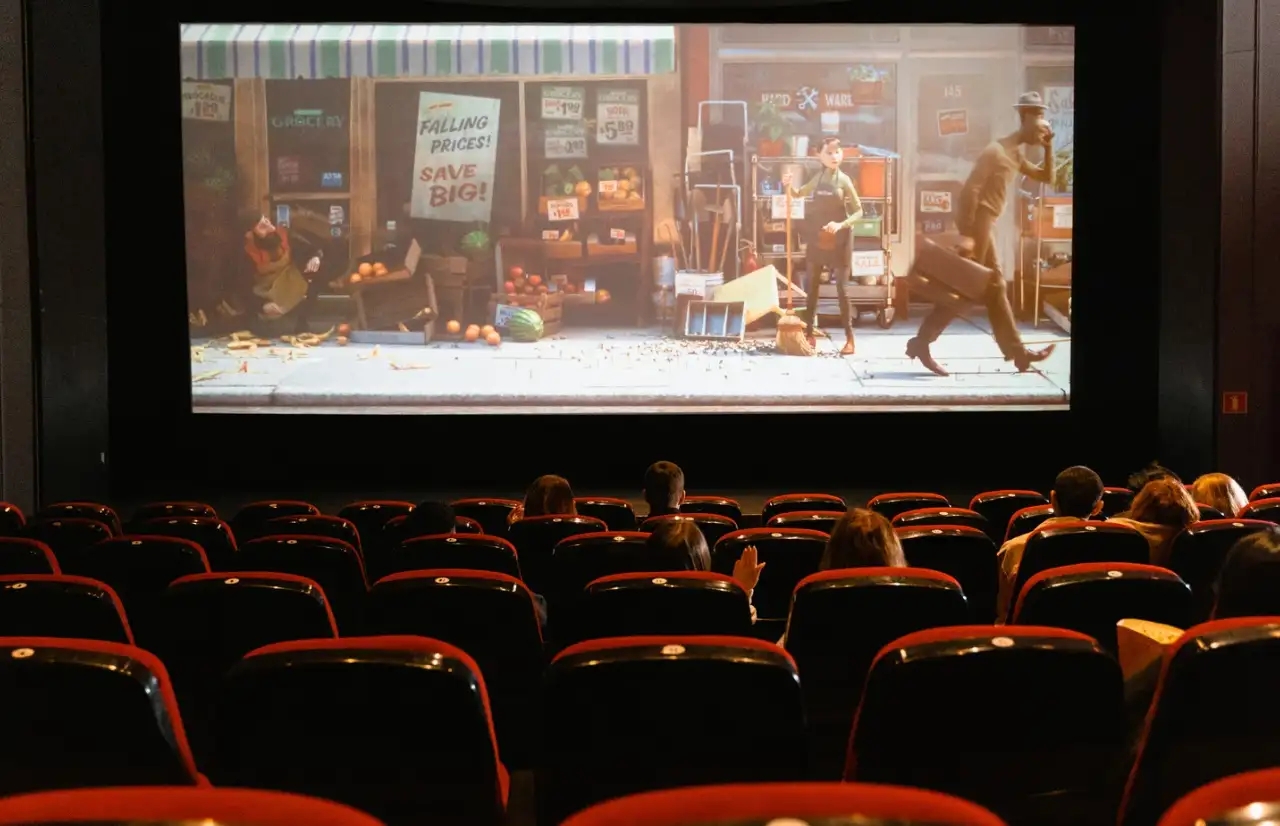 watching movie at the cinema