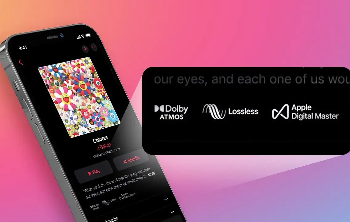 Lossless, spatial audio, and Hi-Res audio icons used by streaming apps Lossless, spatial audio, and Hi-Res audio icons used by streaming apps