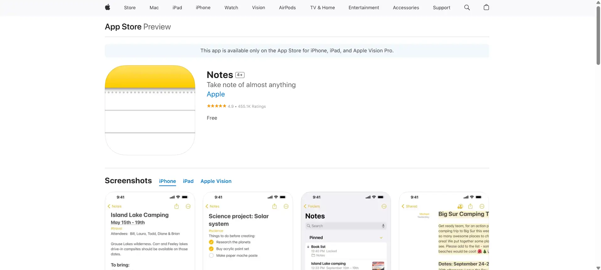 apple notes