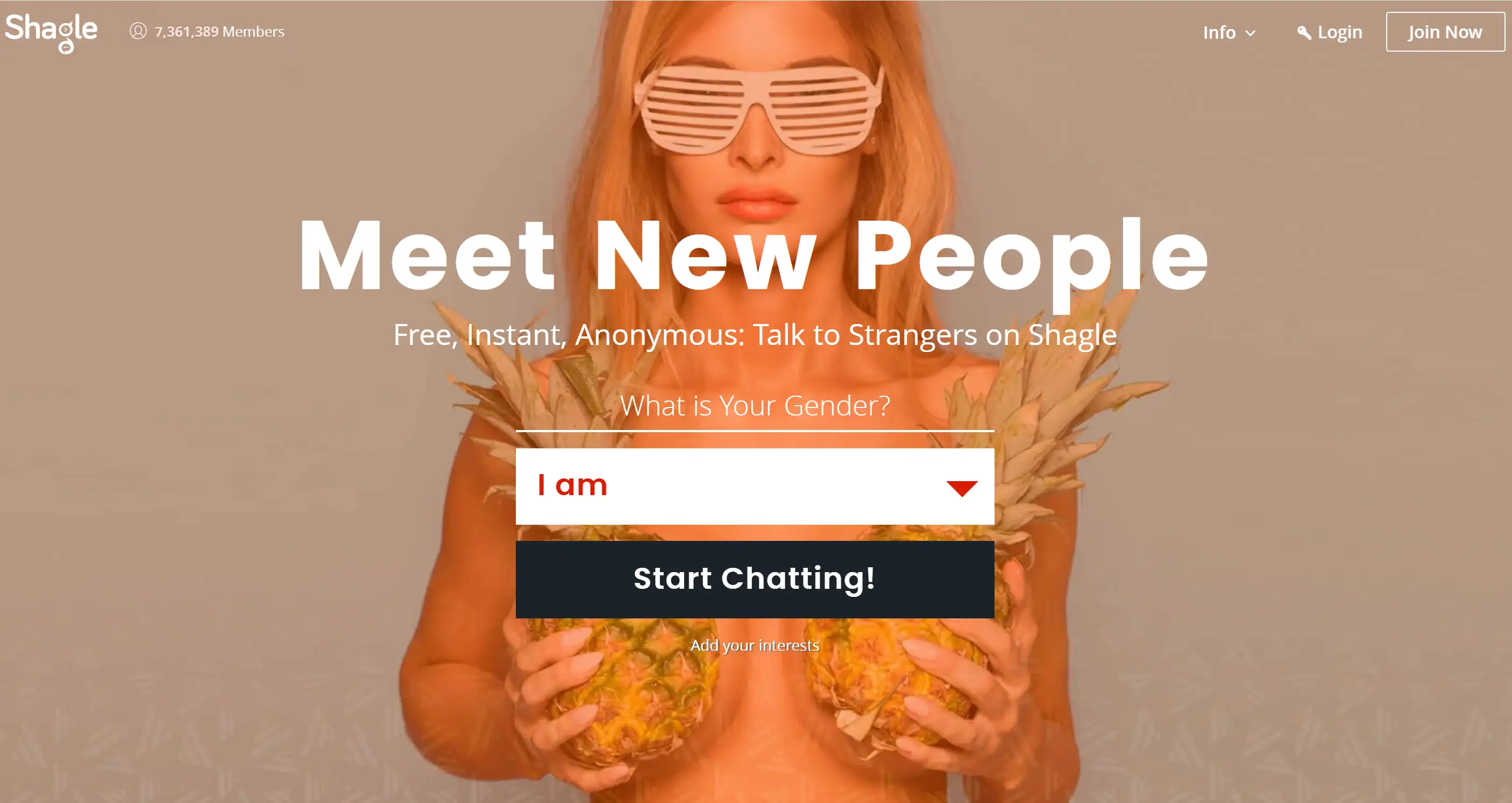 Talk to strangers on Shagle chat website Talk to strangers on Shagle chat website