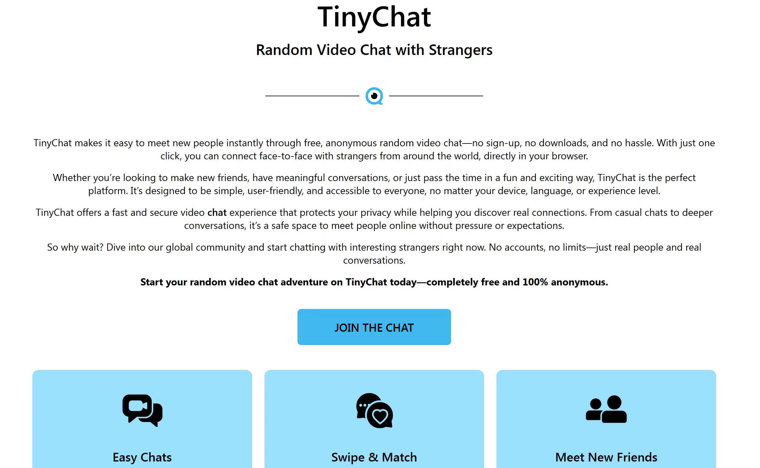 Random video chat with strangers on Tinychat Random video chat with strangers on Tinychat