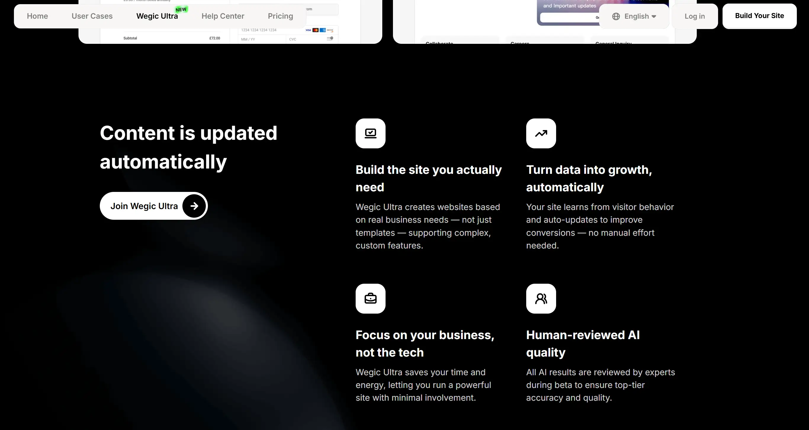 Functions concerning automatically updated content of Wegic Ultra Functions concerning automatically updated content of Wegic Ultra