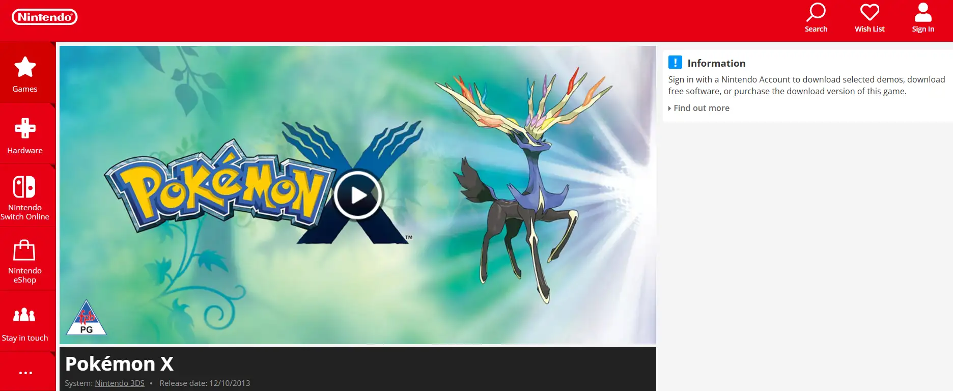 the poster of Pokémon X