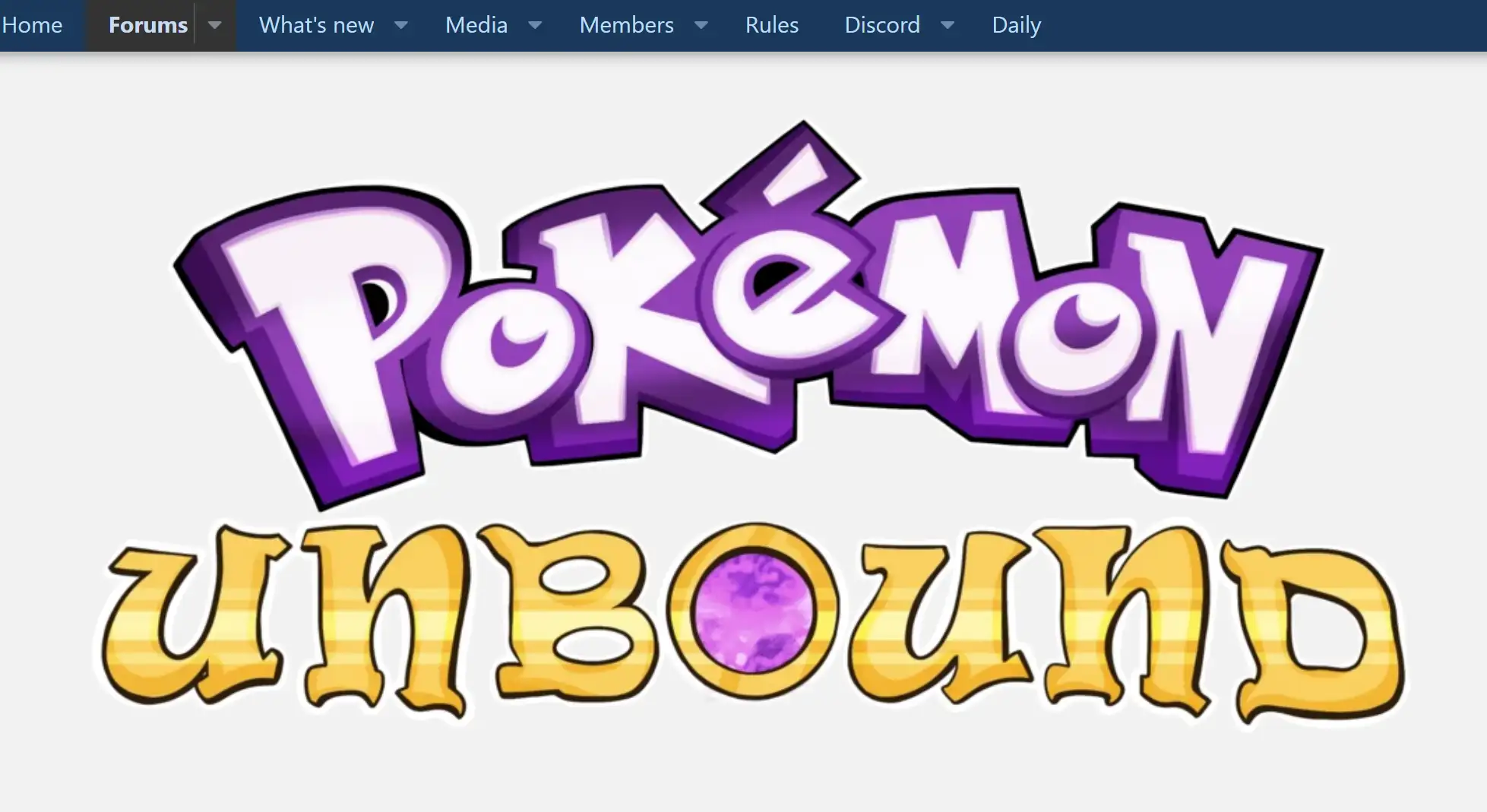 A forum web page about Pokémon Unbound