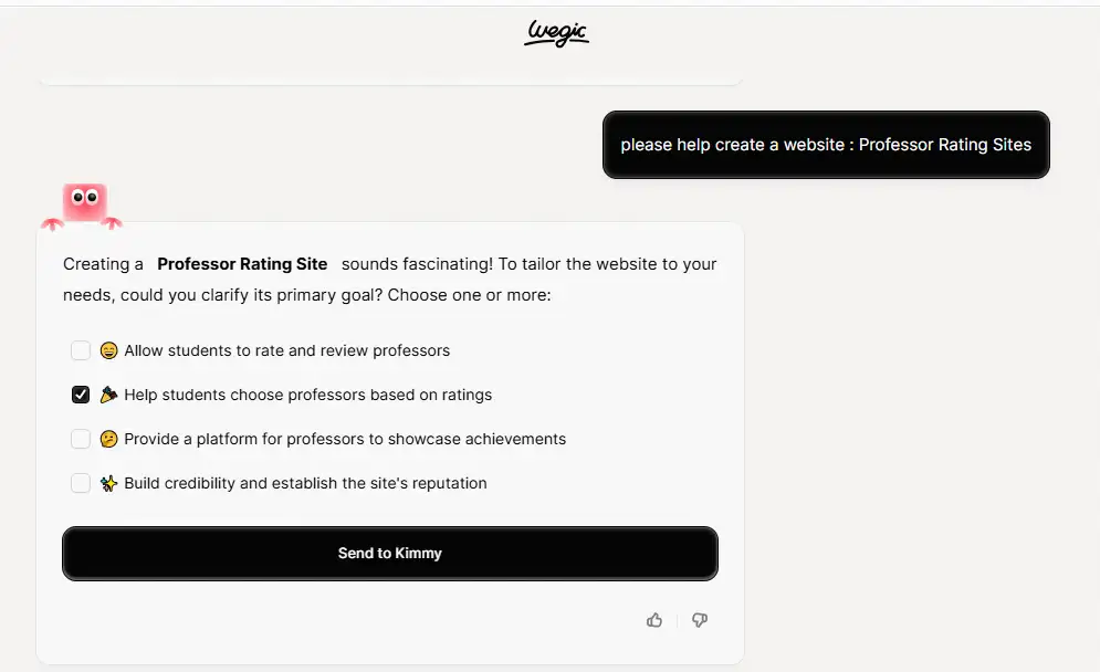 wegic website builder