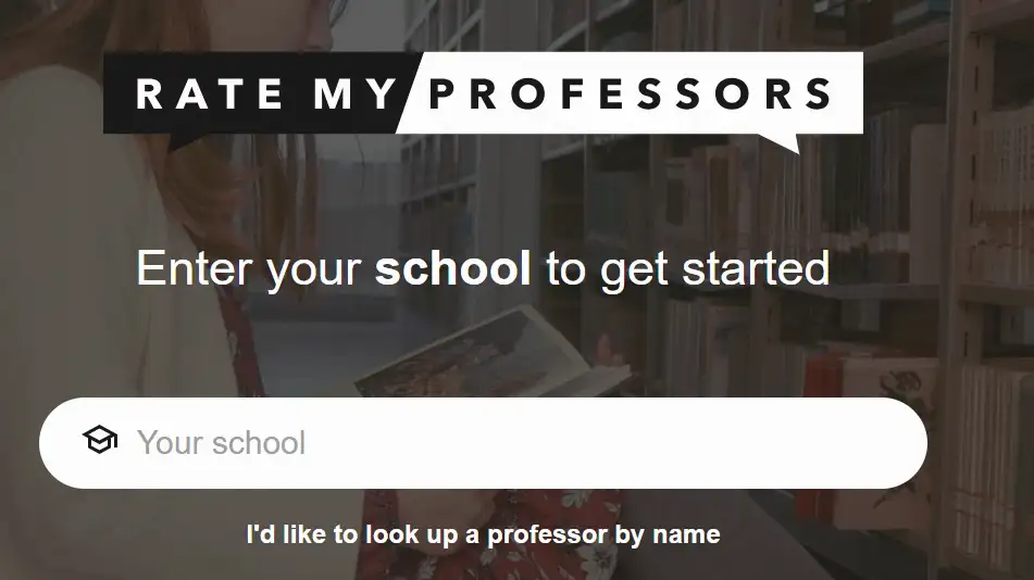 Rate My Professors homepage
