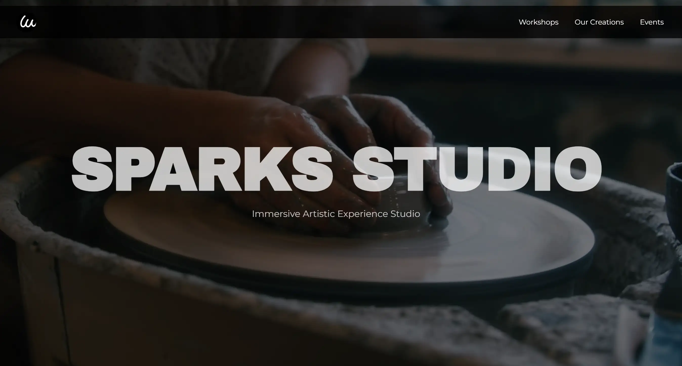 User case of immersive artistic experience studio site built on Wegic