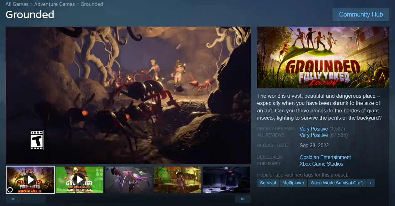 Grounded on Steam Grounded on Steam