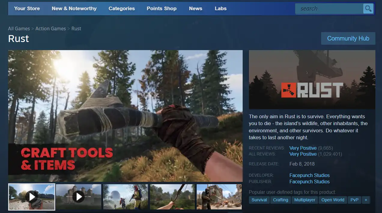 Rust on Steam Rust on Steam
