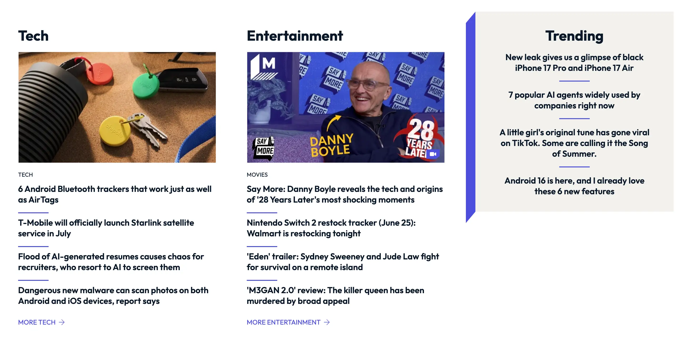 mashable homepage