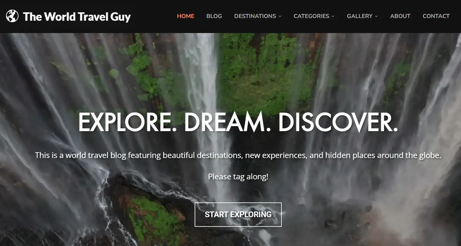 The homepage of The World Travel Guy travel blog website