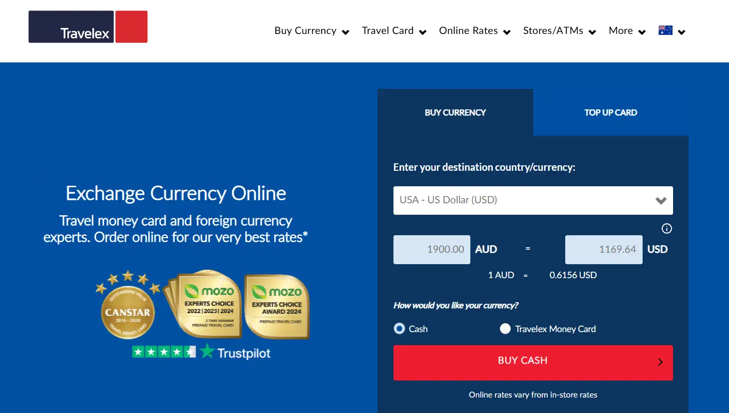 main page of travelexchange