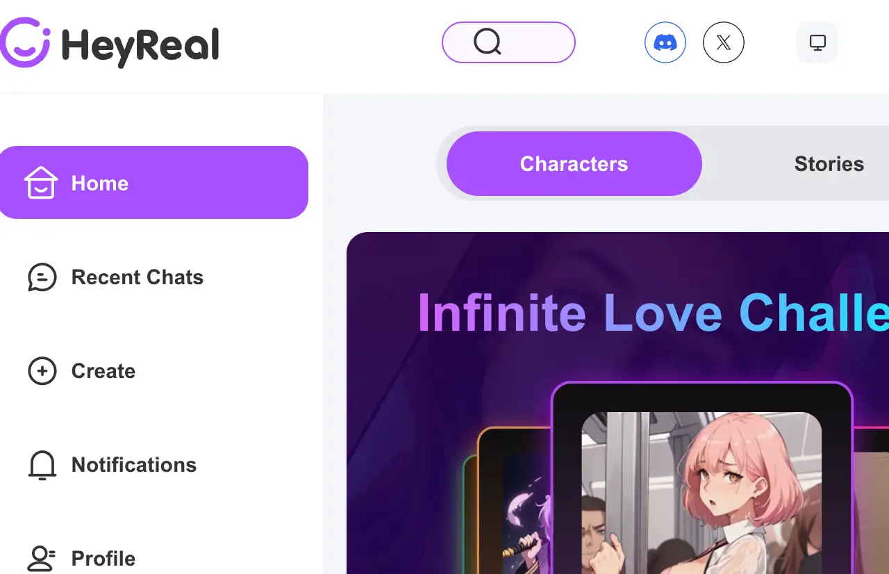 heyreal ai homepage