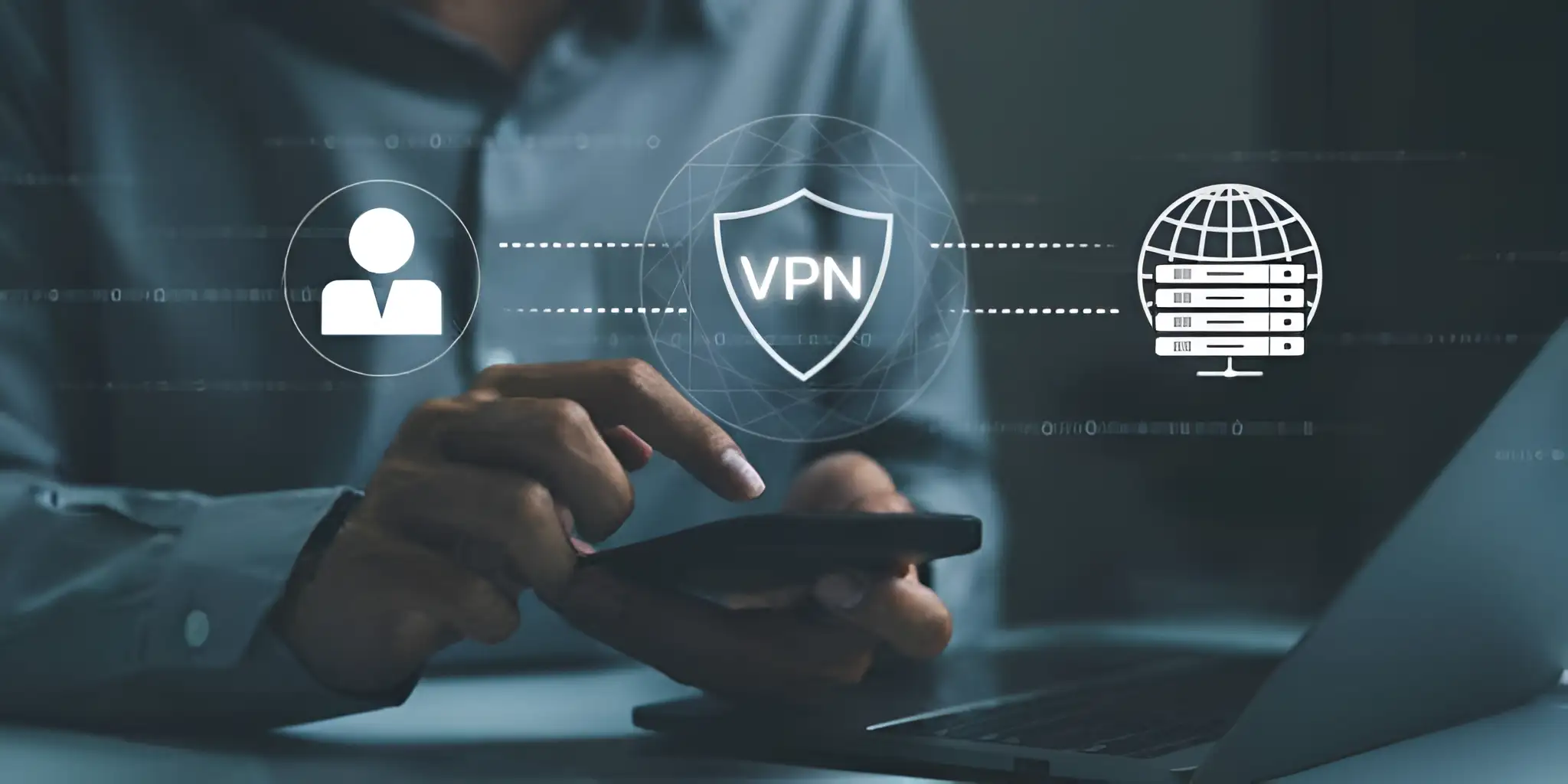 finger on touch screen with vpn