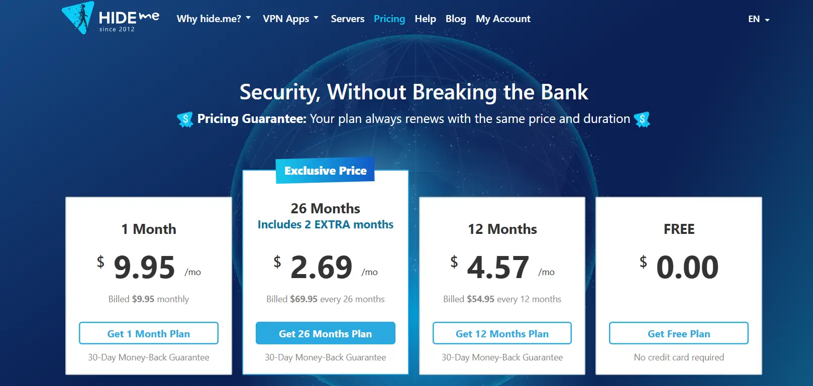 hideme vpn cost plan