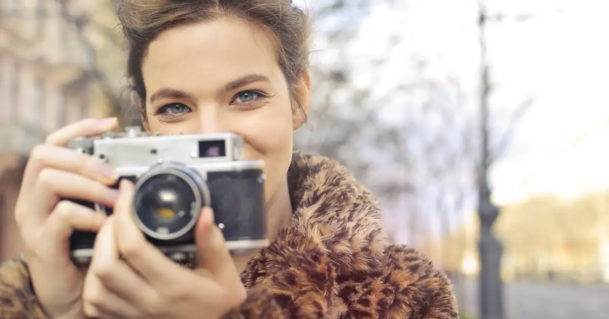 women taking photos